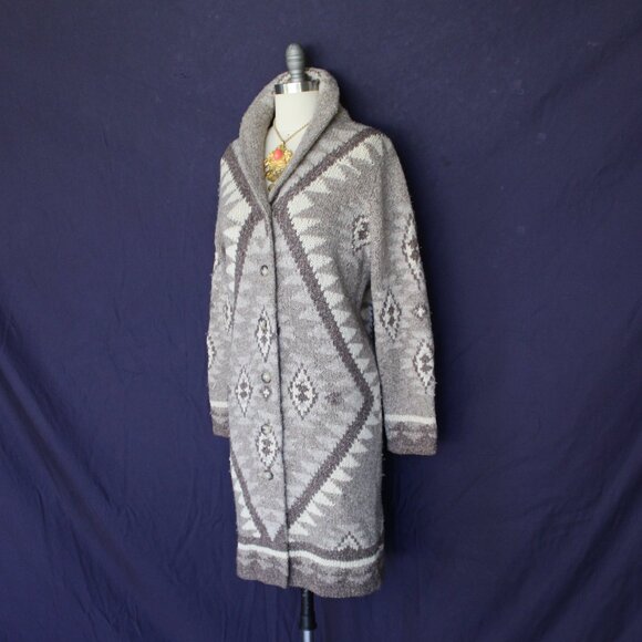 Ralph Lauren Polo RRL Wool Silk Hand Knit Aztec Southwestern cardigan sweater M - Picture 4 of 10